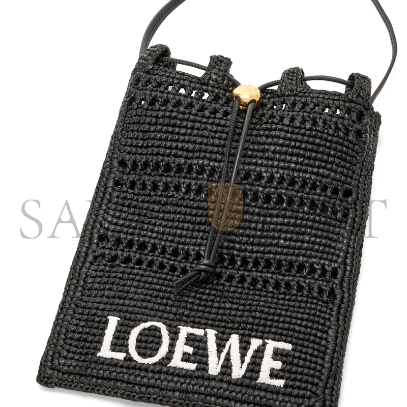 LOEWE DRAWSTRING POCKET IN RAFFIA C756PHPX05 (21*16*1cm)